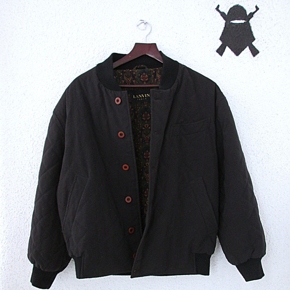 Lanvin Vintage Luxury Bomber Jacket Rare S-M Size